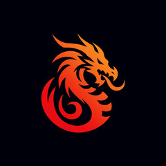 Wall Mural - dragon logo designs template