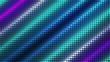 Animated Colorful Bright Background. Technology Digital Square Color Background. Rainbow Pixel Background. Animation Of A Geometric Design Element. 4K Animation.