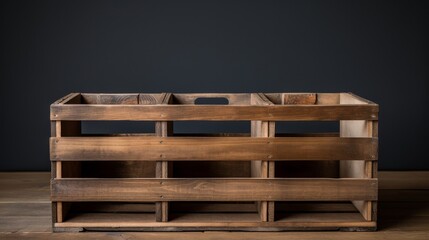 Canvas Print - Empty wooden crate dividers for handcrafted item display