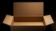 © javier - Empty interior of cardboard box in minimalist subscription setting