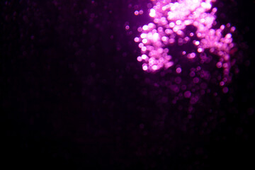 Wall Mural - Abstract purple bokeh glitter lights defocused