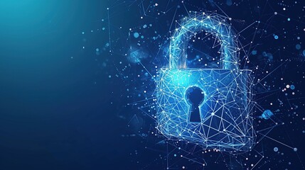 secure with a padlock geometric composition for graphic design background, an exploration of form. generative AI