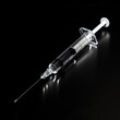 Heroin syringe with a needle