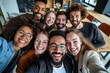 © Chand Abdurrafy - Business professionals engaged in team-building activities, sharing smiles, and creating lasting memories through a fun and happy group selfie.
