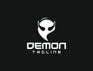 Canvas Print - demon logo esport for business, Devil logo vector template