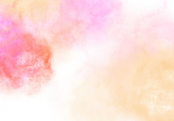Canvas Print - abstract watercolor background with space nebula isolated on white transparent background clipart pa