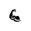 © santo - Simple Arm Power Bicep Logo Vector