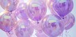 Iridescent lavender balloons, pearl-white ribbon, dreamy birthday vibes