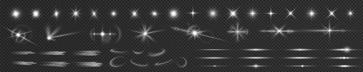 Wall Mural - light effect flare white shine sparkl, vector len glow line sparkle shine. white, lens, star, glow, 