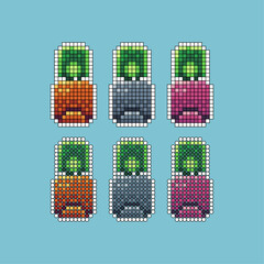Poster - Pixel art sets icon of money envelope variation color. Money gift icon on pixelated style. 8bits perfect for game asset or design asset element for your game design. Simple pixel art icon asset.