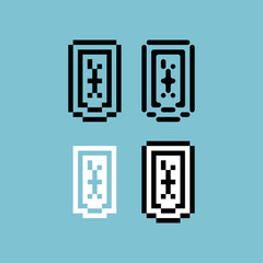 Fototapete - Pixel art outline sets icon of money gift variation color. China gift icon on pixelated style. 8bits perfect for game asset or design asset element for your game design. Simple pixel art icon asset.