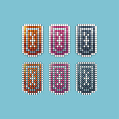 Poster - Pixel art stroke sets icon of money gift variation color. China gift icon on pixelated style. 8bits perfect for game asset or design asset element for your game design. Simple pixel art icon asset.