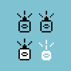 Poster - Pixel art outline sets icon of lunar candle variation color. Candle icon on pixelated style. 8bits perfect for game asset or design asset element for your game design. Simple pixel art icon asset.