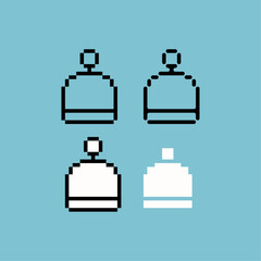 Poster - Pixel art outline sets icon of lunar chinese hat variation color. icon on pixelated style. 8bits perfect for game asset or design asset element for your game design. Simple pixel art icon asset.
