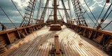 Thrilling Pirate Ship Deck, Blending History And Imagination. Сoncept Beach Bonfire, Sunset Silhouettes, Sandcastle Competition