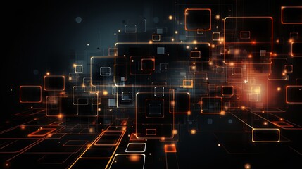 Wall Mural - futuristic neon lights on abstract tech background - vibrant digital innovation concept