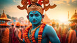 Ram Navami Template Background for Social Media, Space Text