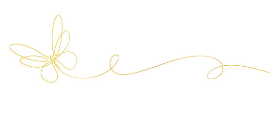 Butterfly line art style illustration vector with transparent background 