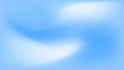 Blurred light blue color gradient abstract background. Grainy Noise Texture overlay. Retro design Wallpaper