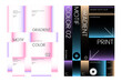 © KKK - vector gradient abstract poster set cover gradient template layout lettering typo editorial graphic design annual book exhibition trendy poster design template flyer business background