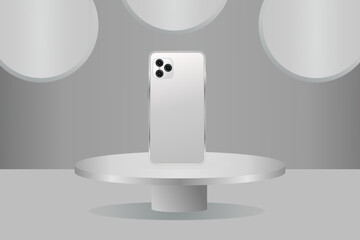 Smartphone prototype mockup and stand holding