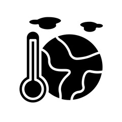 global warming solid icon