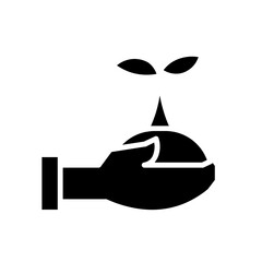 plant seeds solid icon