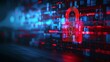 © Ilja - Secure software development with code on computer screen, padlock symbol, blurred background
