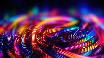 Close-up photo of Data cable transfers background information