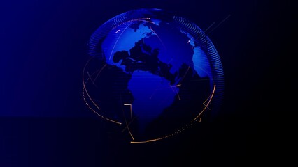 Wall Mural - Planet earth globe maps world animation
