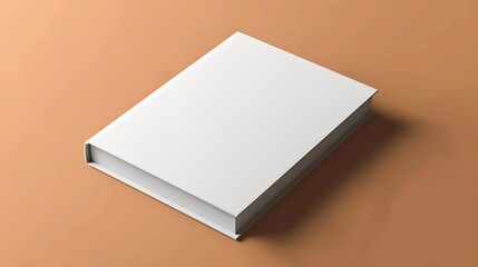 Poster - Generative AI : Blank square cover book template on colour background