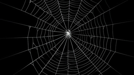 halloween spider web. isolated on black background
