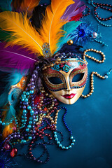 Canvas Print - city carnival mask