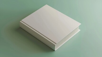 Poster - Generative AI : Blank square cover book template on colour background