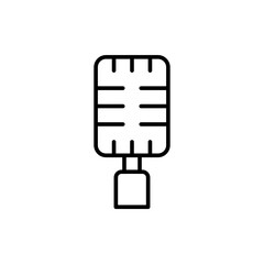 Poster - Microphone outline icons, minimalist vector illustration ,simple transparent graphic element .Isolated on white background