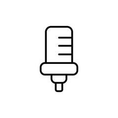 Poster - Microphone outline icons, minimalist vector illustration ,simple transparent graphic element .Isolated on white background