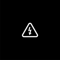 Sticker - High voltage sign icon isolated on dark background