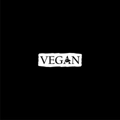 Canvas Print - Vegan Label icon isolated on dark background