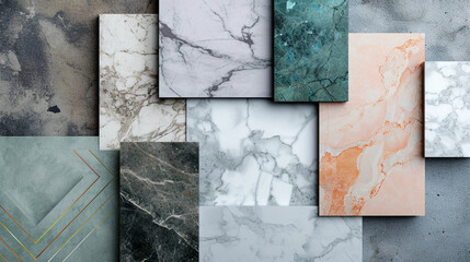 Wall Mural - collage stone mood board