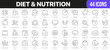 © stas111 - Diet and nutrition line icons collection. UI icon set in a flat design. Excellent signed icon collection. Thin outline icons pack. Vector illustration EPS10