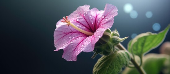 Poster - Mirabilis jalapa flower bokeh abstract background