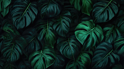 Wall Mural - realistic photography inspired tropical hawaiian leaves