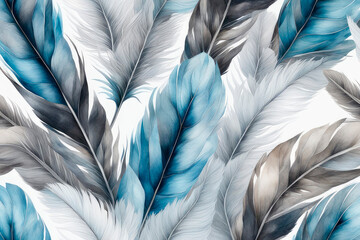 Wall Mural - Colour feather abstract background..