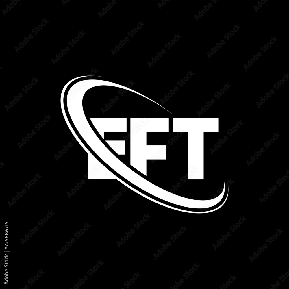 EFT logo. EFT letter. EFT letter logo design. Initials EFT logo linked with circle and uppercase monogram logo. EFT typography for technology, business and real estate brand.