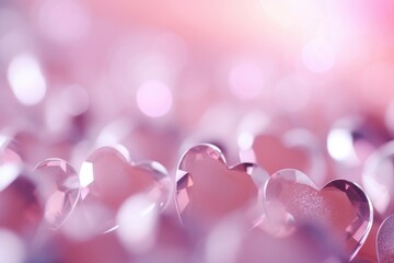 Leinwandbilder - A collection of hearts arranged on a table. Perfect for Valentine's Day or romantic-themed projects