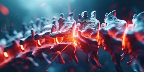 Poster - A close-up view of a group of hands. This image can be used to represent teamwork, collaboration, unity, diversity, or support.