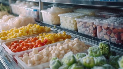 Poster - A display case showcasing a variety of fresh and vibrant vegetables. Perfect for food enthusiasts and healthy lifestyle promotions