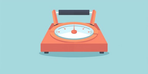 Aufkleber - A scale with a weight scale on top. Can be used for measuring weight or as a symbol of balance and accuracy