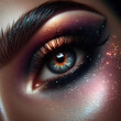 glamour eye makeup close up photo