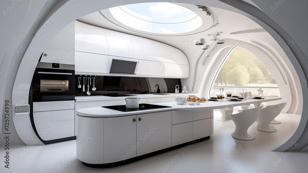 Ideas and reference for modern kitchen interior design. Bright space ...